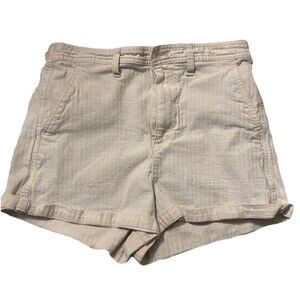 Madewell “The Camp” Shorts Women’s Medium in Ivory High Waisted Cotton Stretch